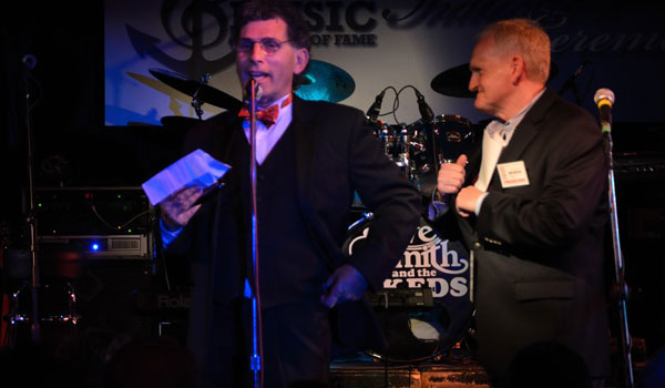 Bob Billington & Mike Edwards inducting the Cowsills