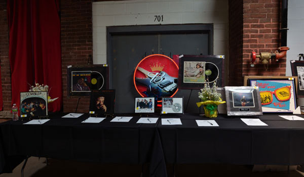 Auction items at the ready